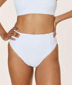 Premium Yüksek Bel Ribanalı Beyaz Bikini Altı