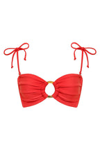 Kiraz Tori Bağlama Bandeau Bikini Üstü