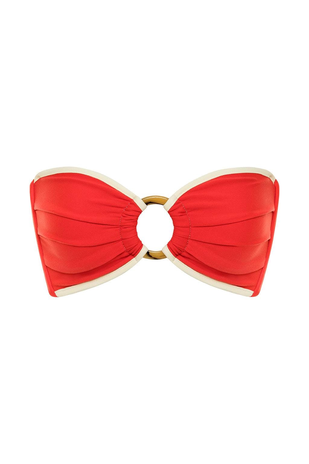 Kiraz Kremalı Bağlı Tori Bağlamalı Bikini Üstü