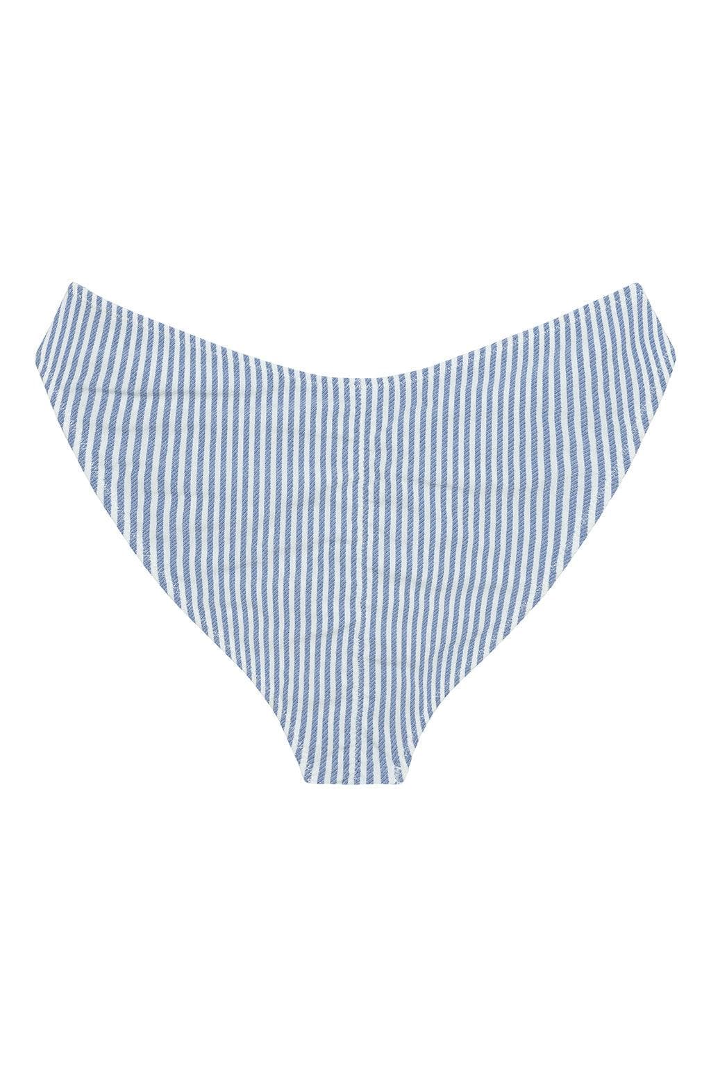 Klasik Mavi Çizgili Ekstra Kapatma Lulu (Zig-Zag Dikiş) Bikini Altı