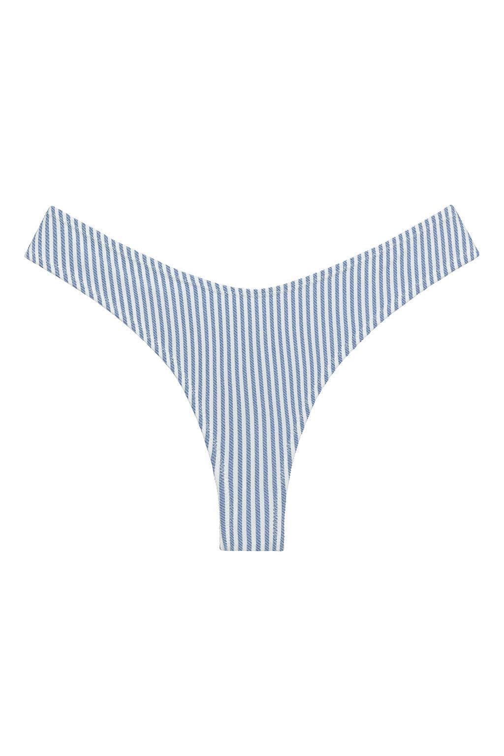 Klasik Mavi Çizgili Ekstra Kapatma Lulu (Zig-Zag Dikiş) Bikini Altı