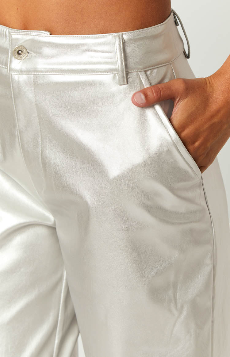 Şık Gümüş Pantolonlar