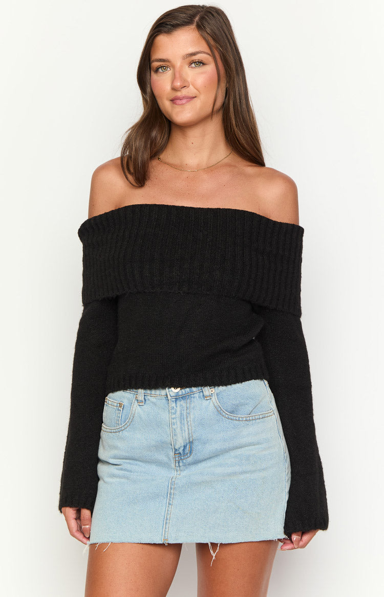 Joey Siyah Off Shoulder Kazak