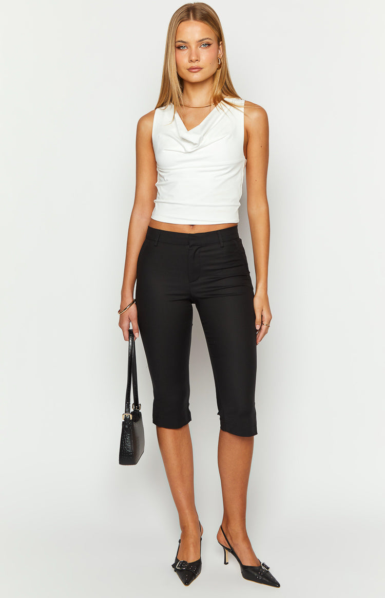 Etil Siyah Capri Pantolon