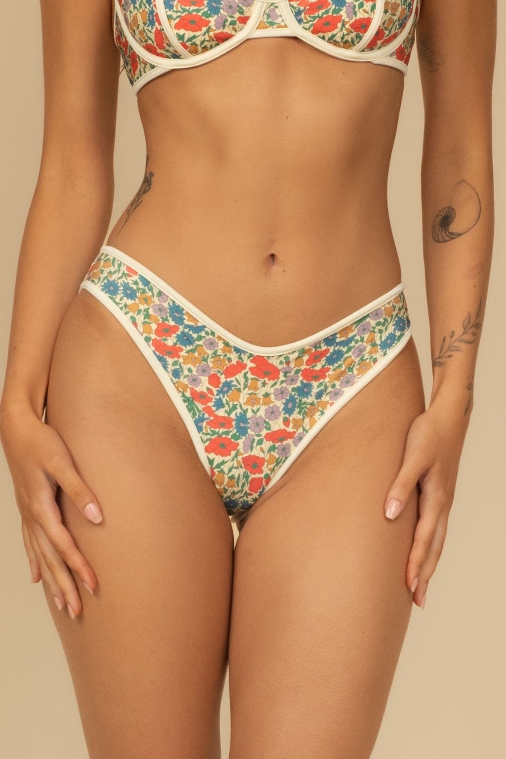 Florencia Çiçekli Binded Lulu Bikini Altı