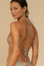 Florencia Çiçekli Euro Kemer Bikini Üstü