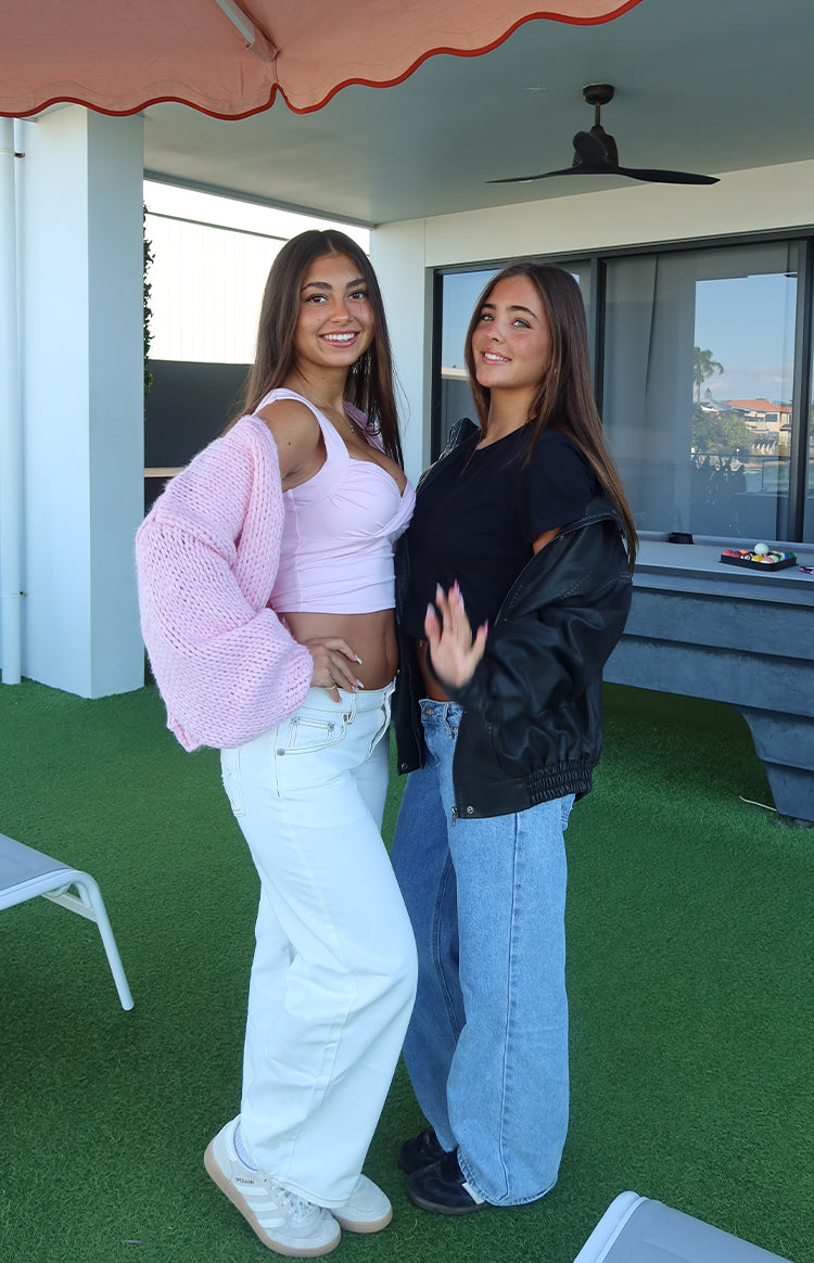 Clara Star Beyaz Denim Düşük Bel Kot Pantolon