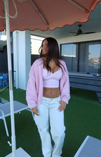 Clara Star Beyaz Denim Düşük Bel Kot Pantolon
