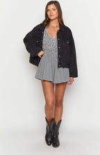 Hugo Siyah Oversize Denim Ceket
