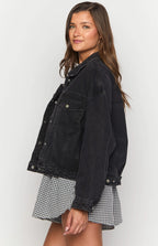 Hugo Siyah Oversize Denim Ceket