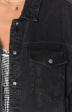 Hugo Siyah Oversize Denim Ceket