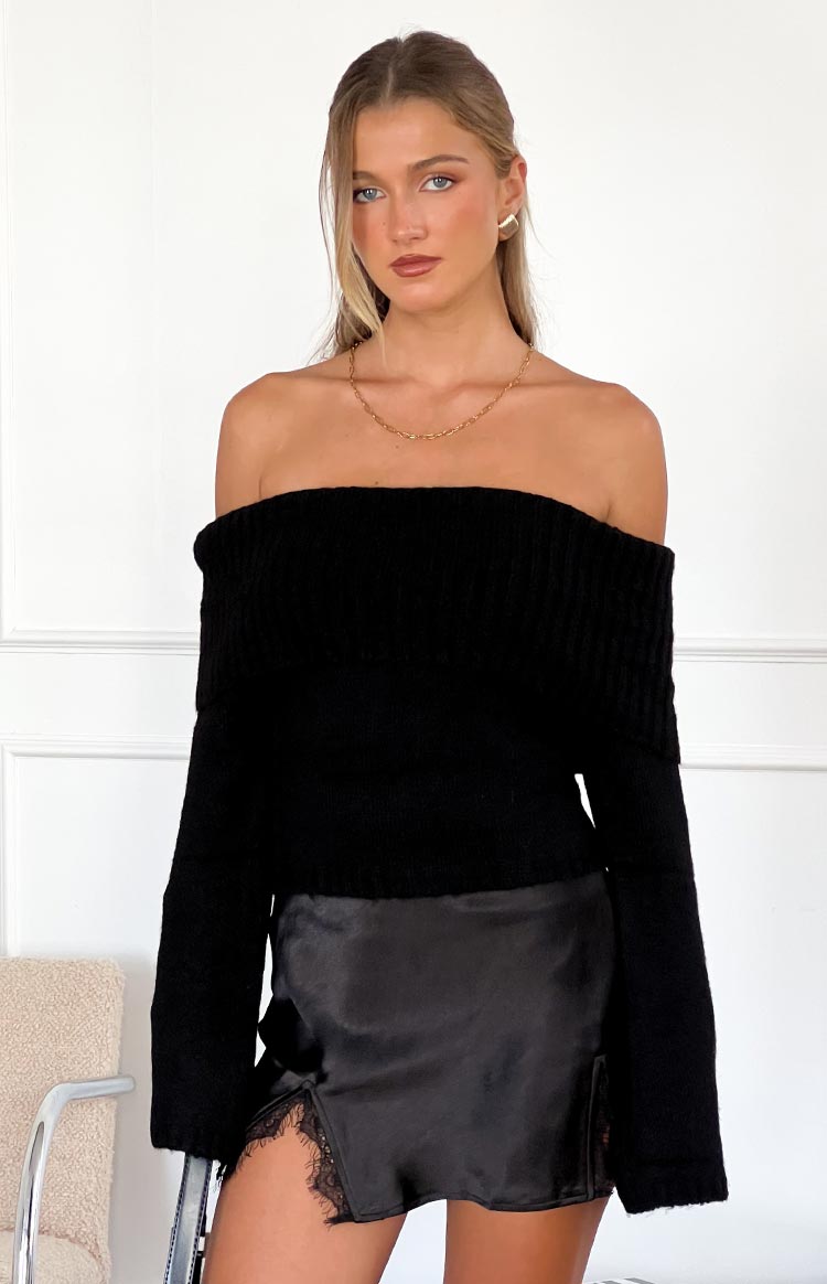 Joey Siyah Off Shoulder Kazak
