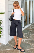 Laudine Siyah Kesim Culottes