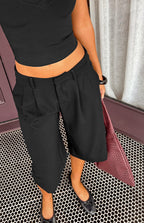 Laudine Siyah Kesim Culottes