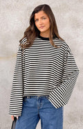 Lioness Bloom Onyx Stripe Uzun Kollu Üst