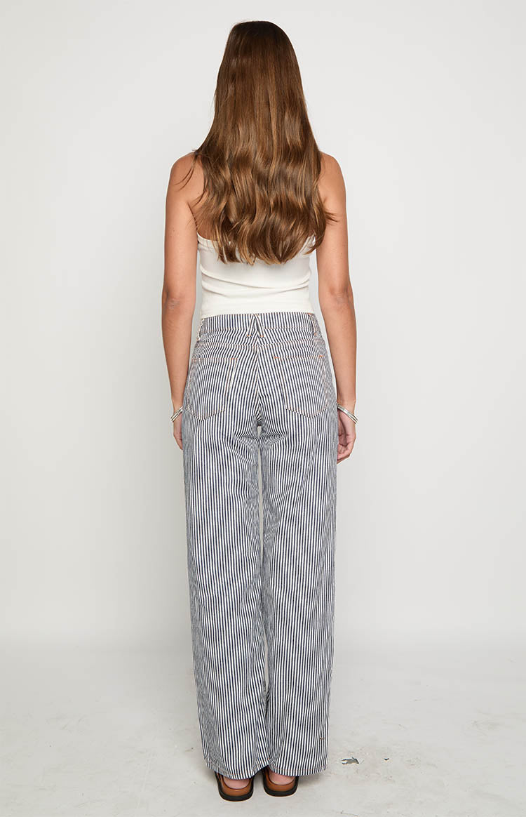 Lioness Üst Model Lacivert Çizgili Jean