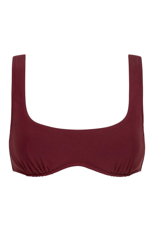 Bordo Kaia Spor Bikini Üstü