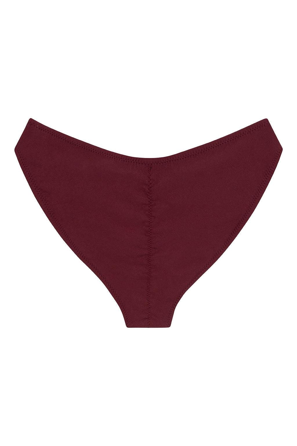 Bordo Ekstra Kapsama Sportif Lulu (Zig-Zag Dikiş) Bikini Altı