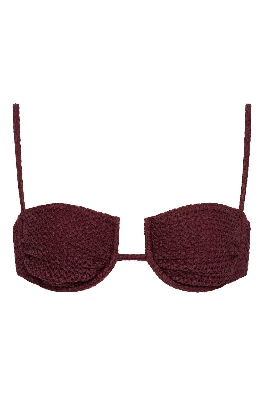 Kırmızı Örgü Simonette Bikini Üstü
