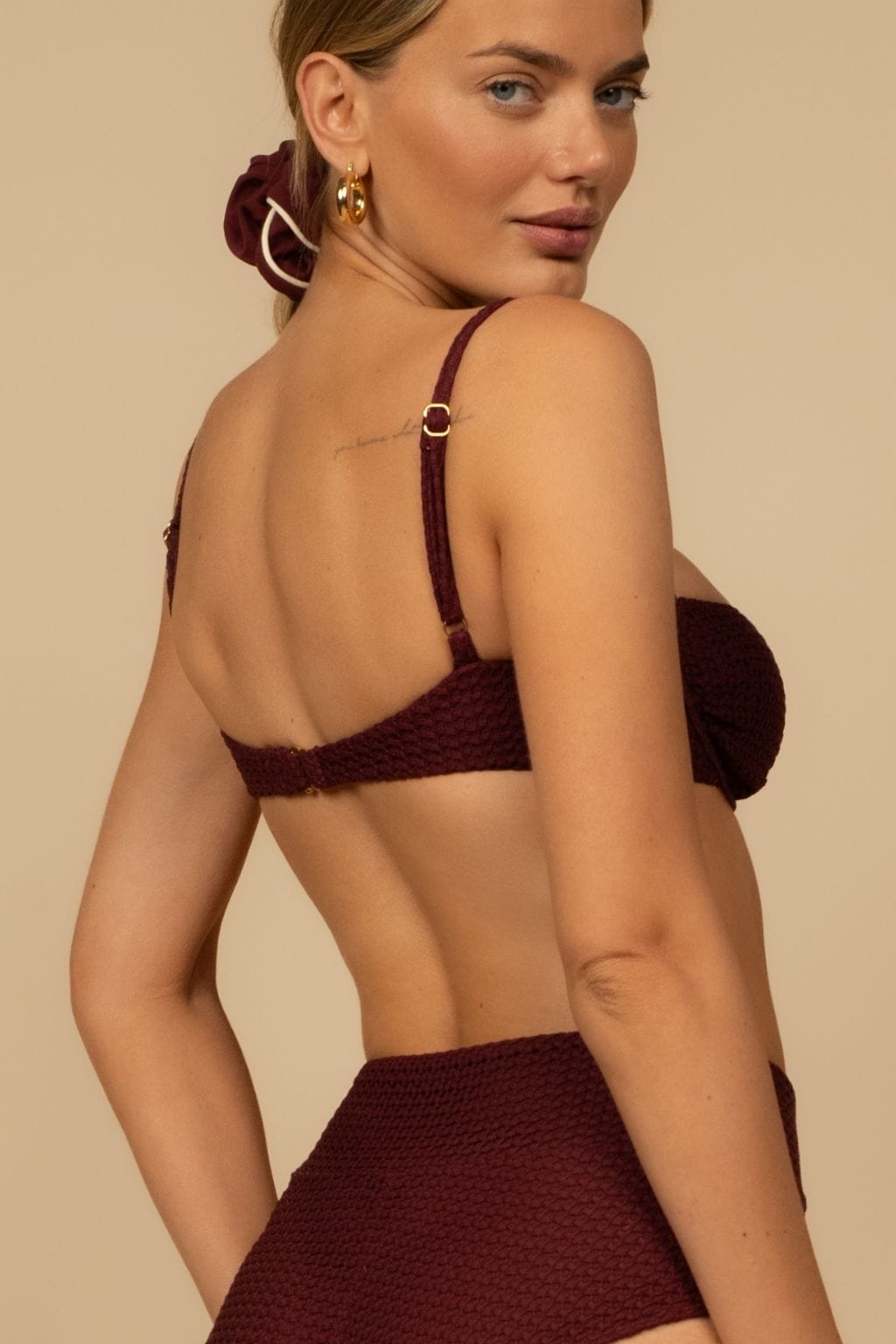 Kırmızı Örgü Simonette Bikini Üstü