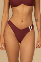 Bordo Ekstra Kapsama Sportif Lulu (Zig-Zag Dikiş) Bikini Altı