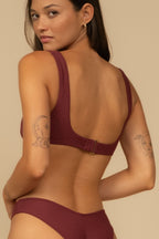 Bordo Kaia Spor Bikini Üstü