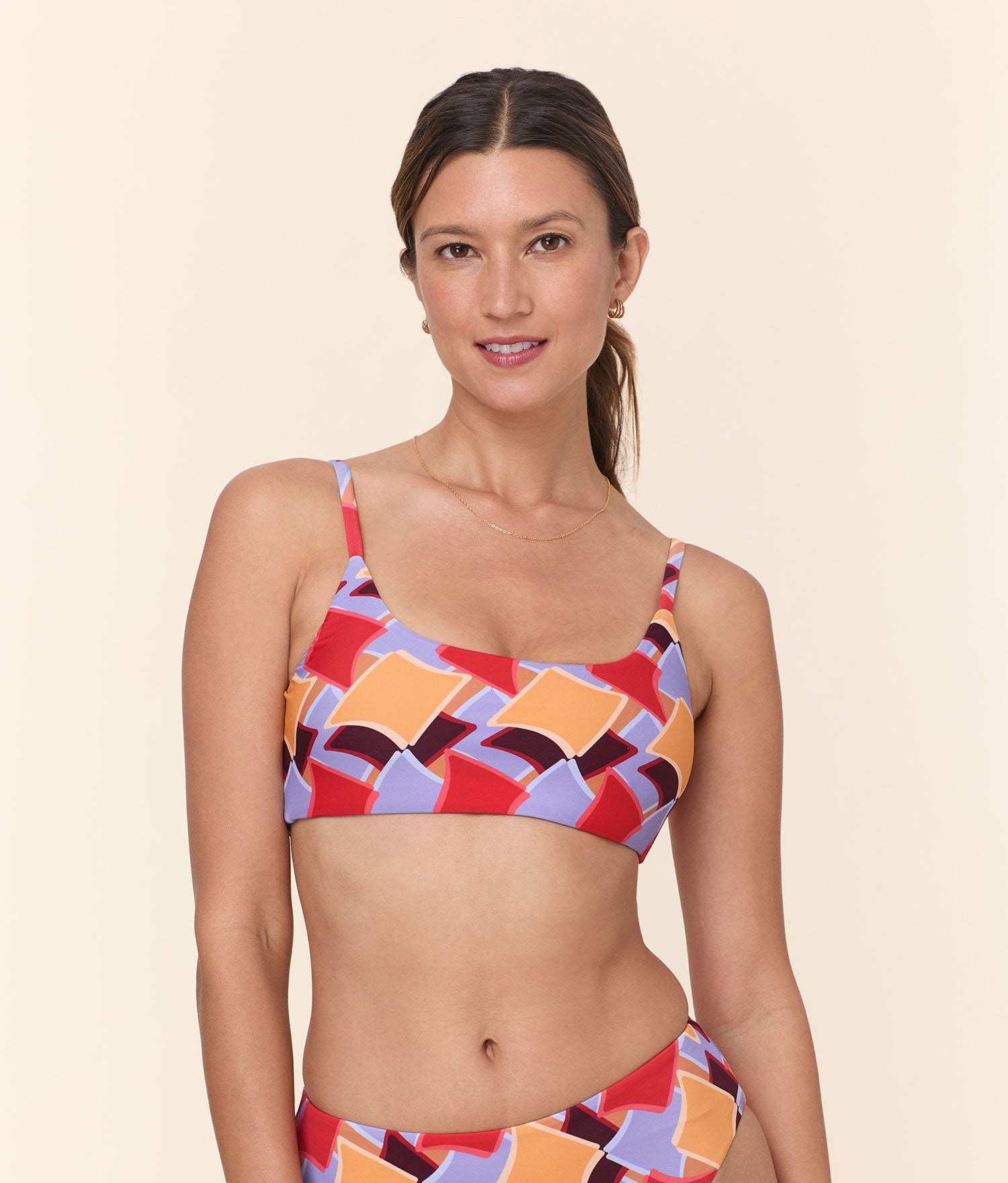 Mod Geo Ekolojik Naylon Maui Bikini Üstü - Şık ve Rahat