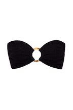 Siyah Dantel Tori Bandeau Bikini Üstü
