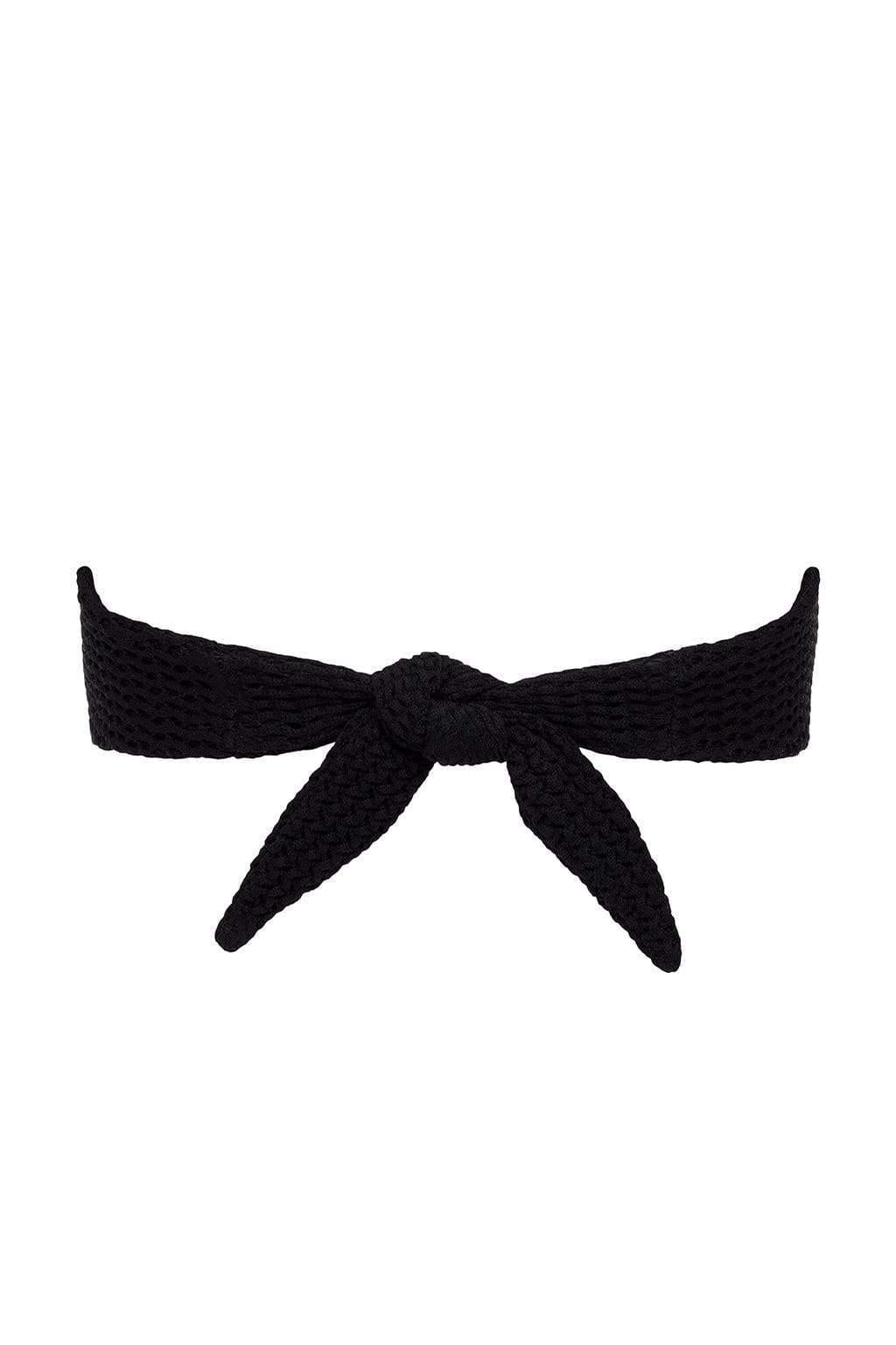Siyah Dantel Tori Bandeau Bikini Üstü