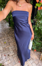 Maiah Lacivert Maxi Elbise