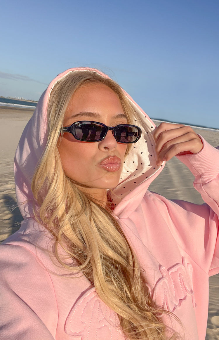 Presley Pembe Puantiye Kapüşonlu Sweatshirt