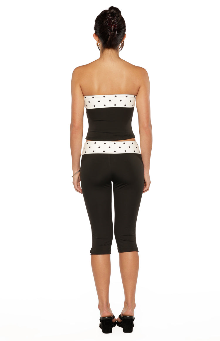 Reece Siyah Puantiye Bant Capri
