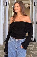 Joey Siyah Off Shoulder Kazak