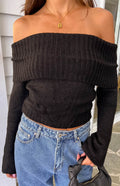 Joey Siyah Off Shoulder Kazak