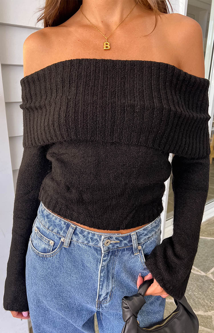 Joey Siyah Off Shoulder Kazak
