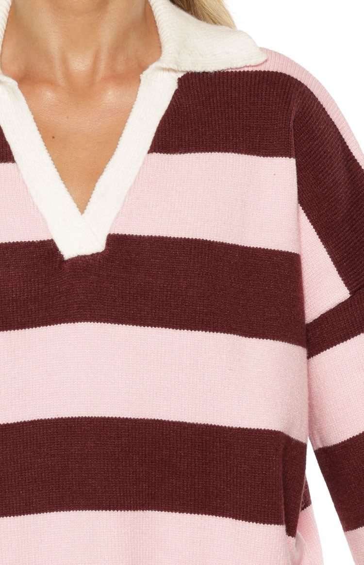 Rina Pembe Çizgili Polo