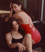 Ekolojik Naylon Tek Parça Mayo - Kiraz Kırmızısı