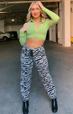 Kaplan Dantelli Pantolon Zebra