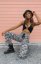 Kaplan Dantelli Pantolon Zebra