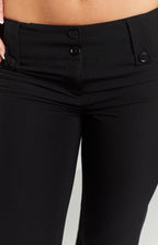 Siyah Düşük Bel Pantolon