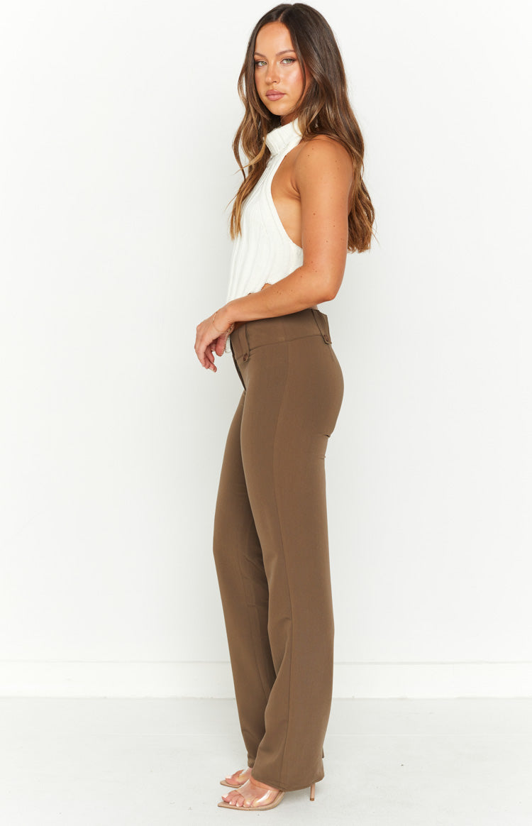 Vice Taupe Düşük Bel Pantolon