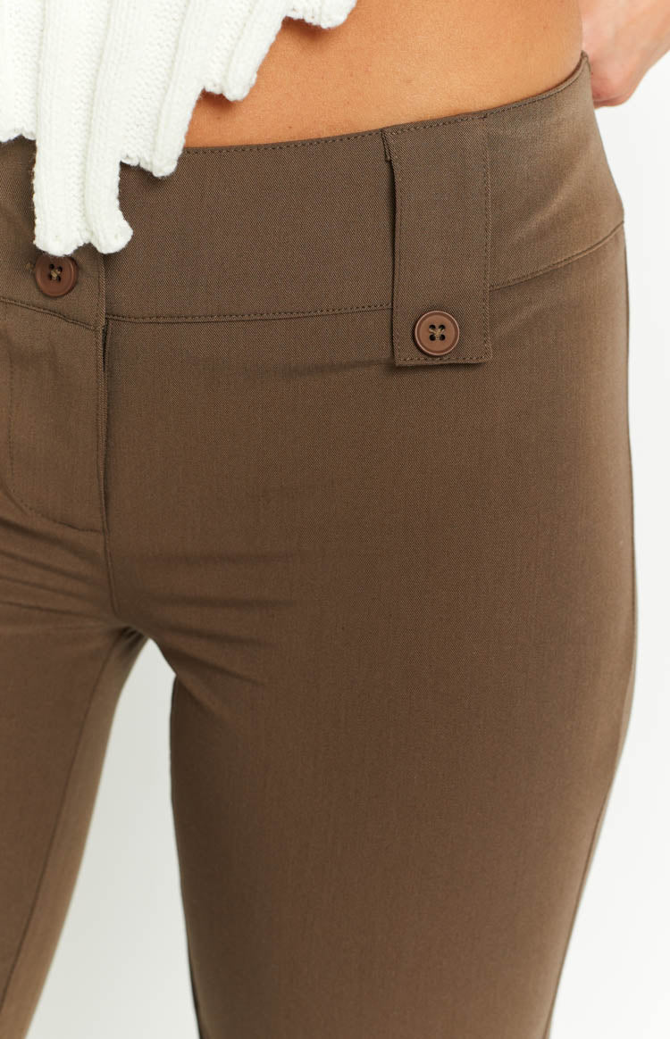 Vice Taupe Düşük Bel Pantolon