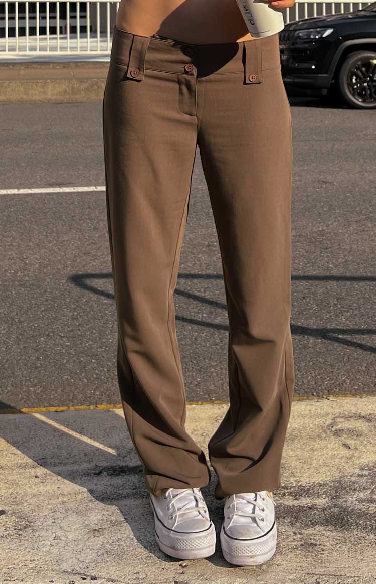 Vice Taupe Düşük Bel Pantolon