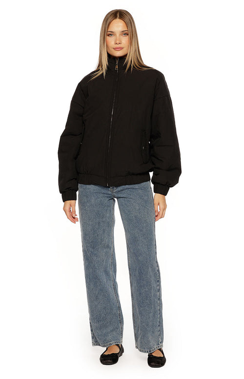 Ace Siyah Oversized Şişme Ceket