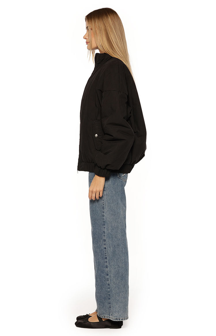 Ace Siyah Oversized Şişme Ceket