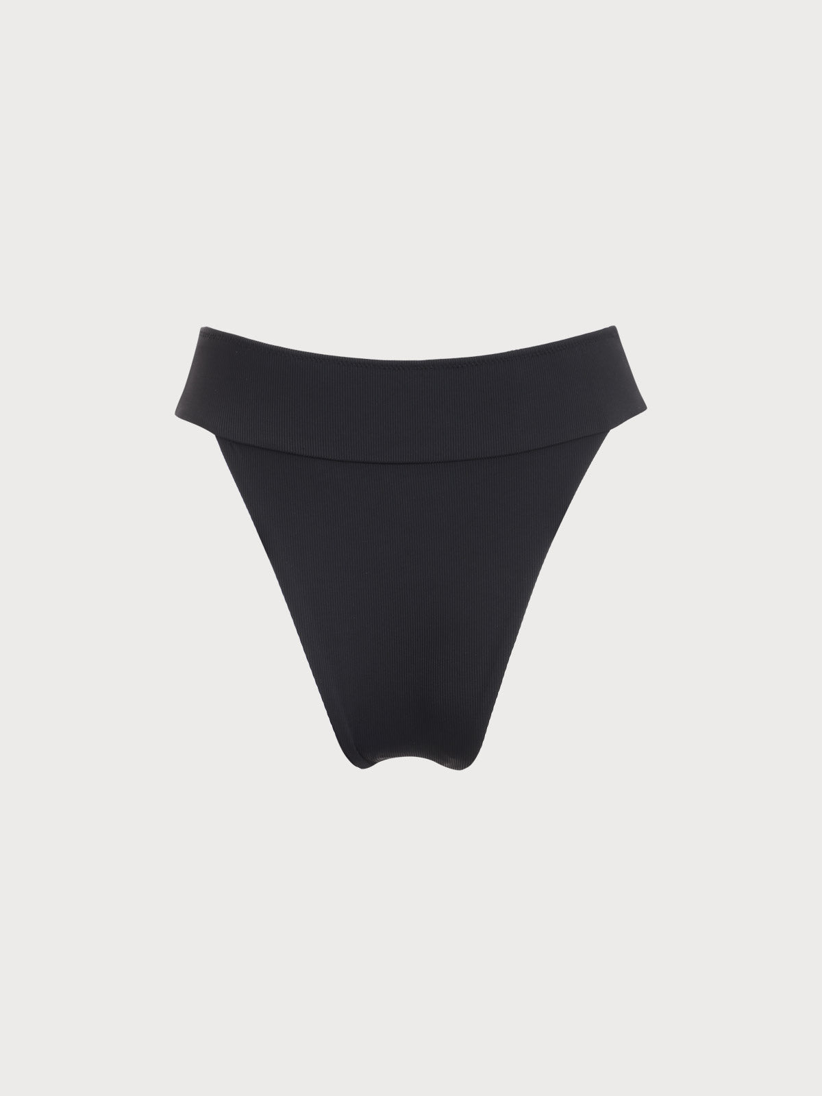 Yüksek Bel Siyah Kırışık Bikini Altı - Şık ve Rahat