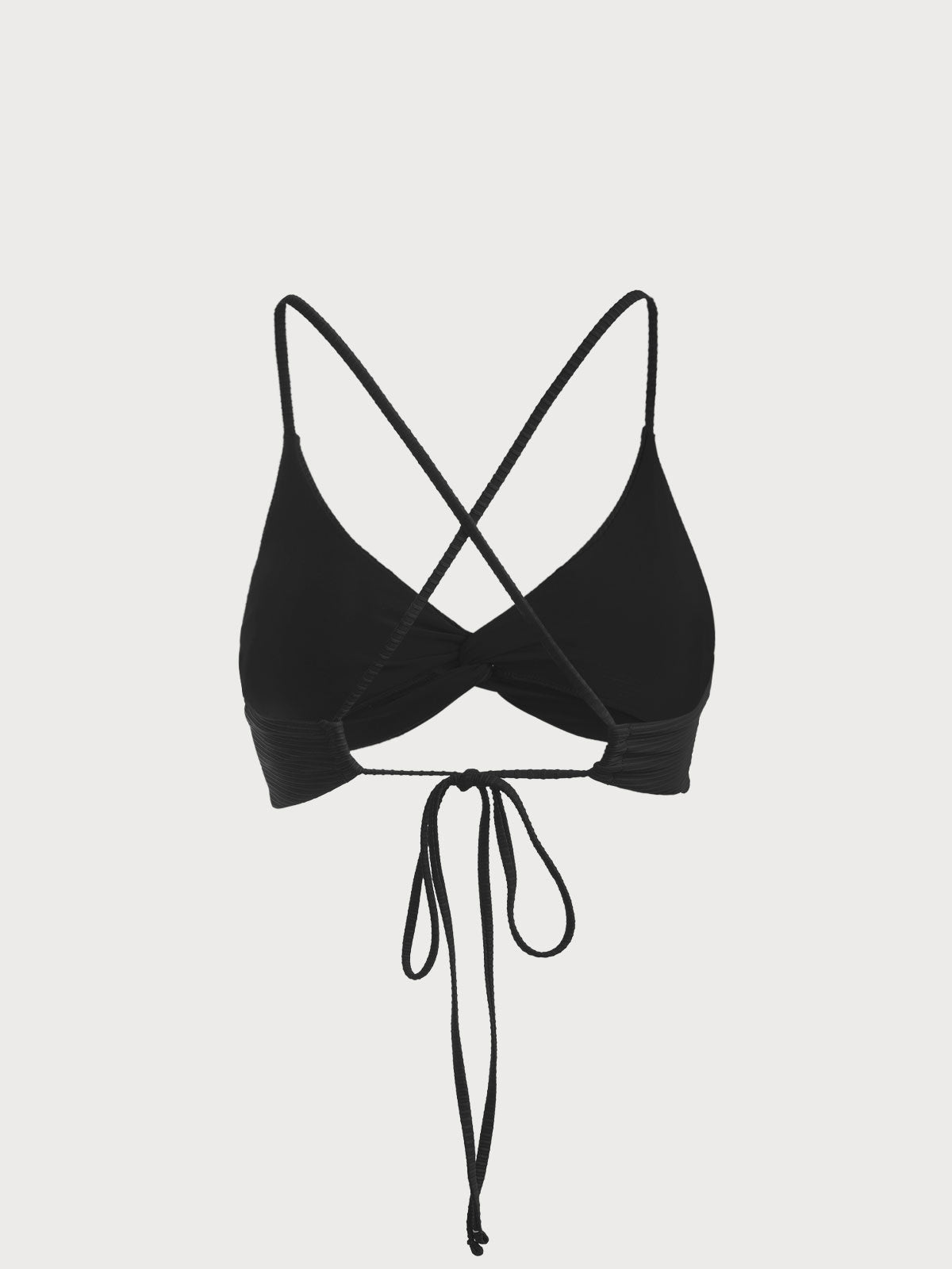 Şık Siyah Dönme Sırt Açık Bikini Üstü - Yaz Modası