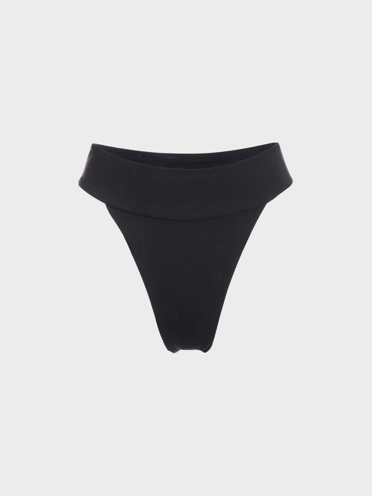Yüksek Bel Siyah Kırışık Bikini Altı - Şık ve Rahat