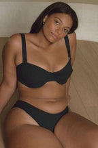 Siyah Rib Lulu Bikini Altı