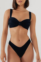 Siyah Rib Lulu Bikini Altı